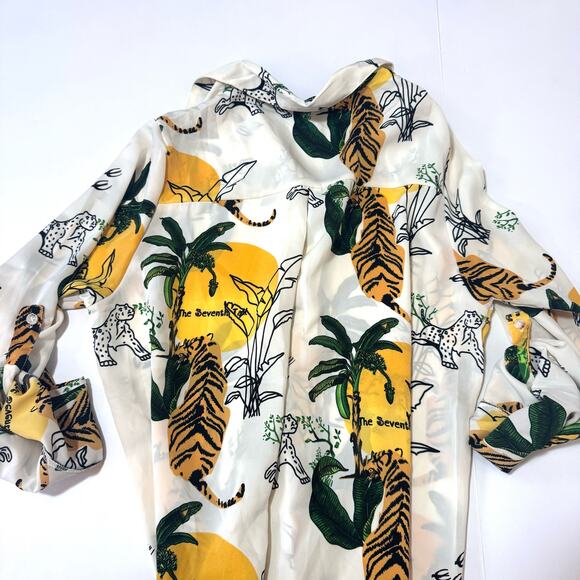 Vamiia Animal Print Long Sleeve Blouse Size LARGE NWOT - Picture 6 of 8